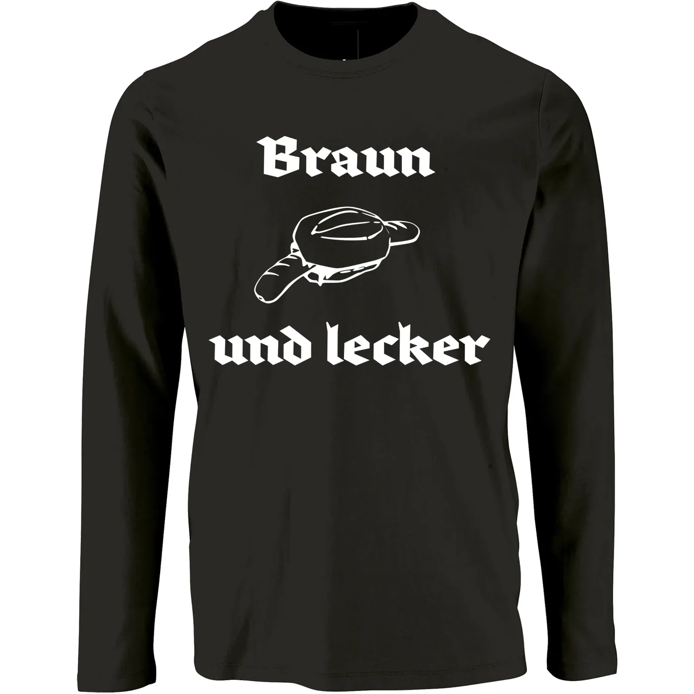 Herren Langarm Shirt - Braun und lecker