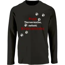 Herren Langarm Shirt - Stoppt Tierversuche, nehmt Kinderschänder - gewählte Variante