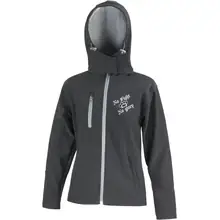 Bestickte Damen Softshell Kapuzenjacke - Life is Pain - gewählte Variante