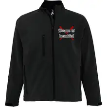 Bestickte Herren Softshelljacke "3-lagig" - Braun is beautiful - gewählte Variante