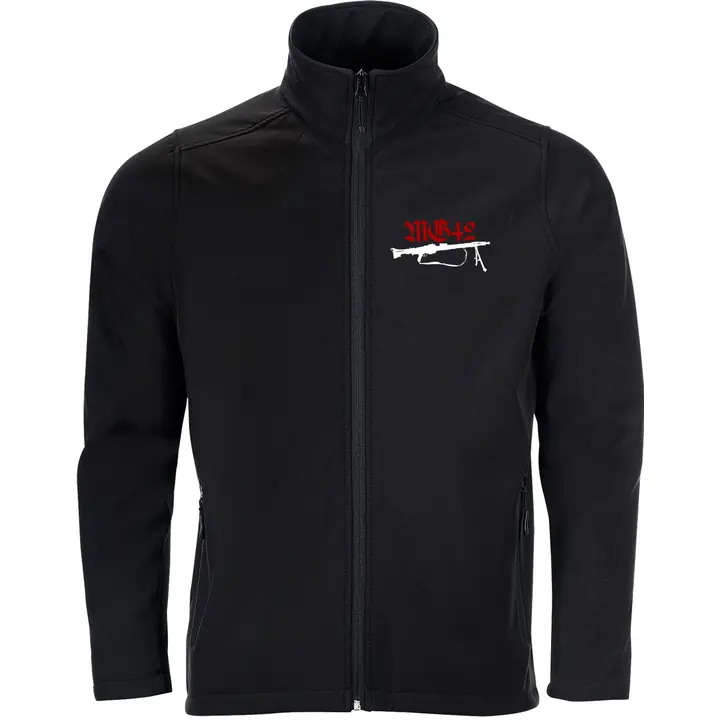 Bestickte Herren Softshelljacke "2-lagig" - Mg42 Einigkeit, Recht und Freiheit