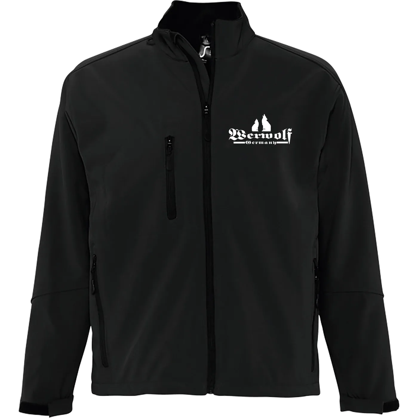 Bestickte Herren Softshelljacke "3-lagig" - Werwolf Germany mit Wolf