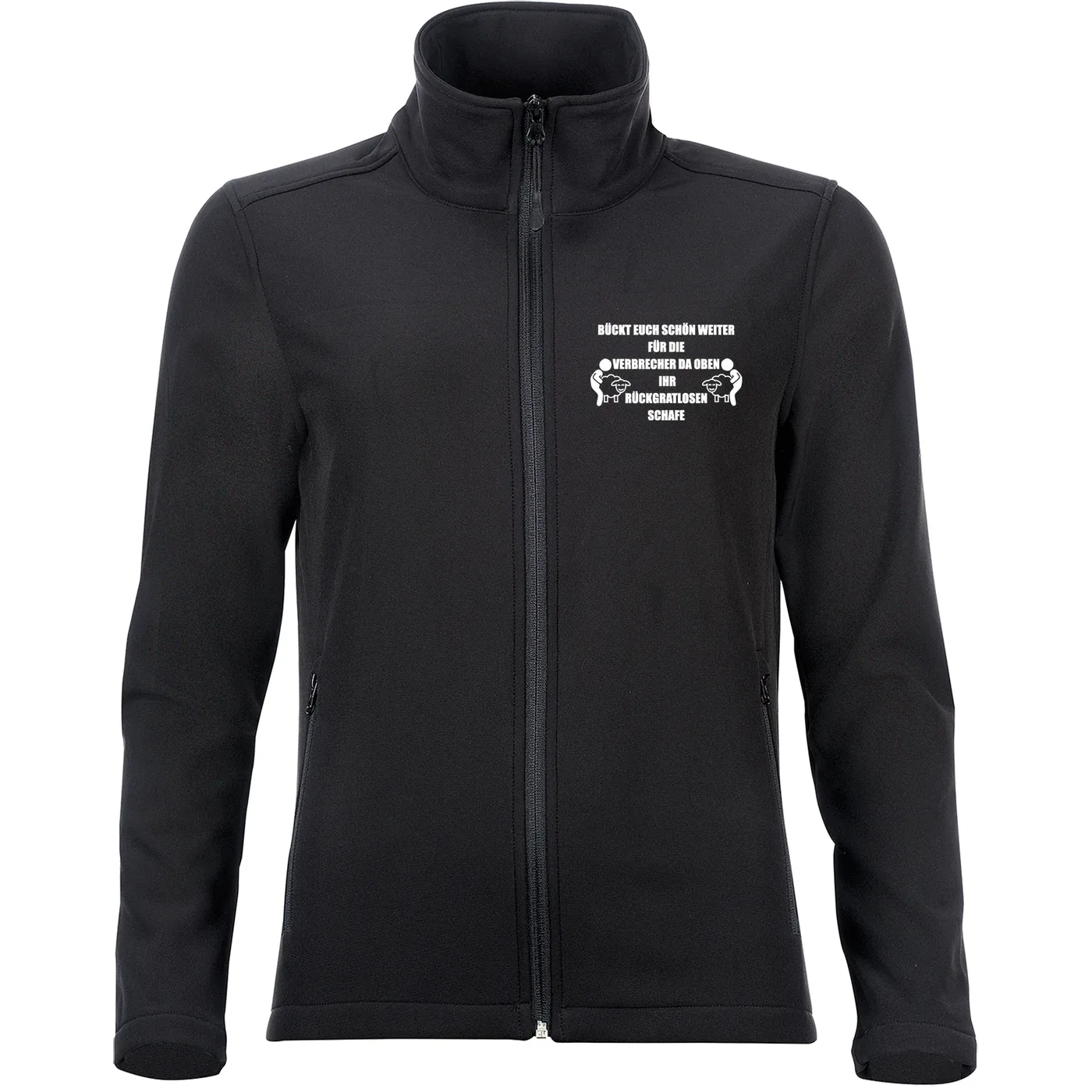 Bestickte Damen Softshelljacke "2-lagig" - Bückt euch schön weiter