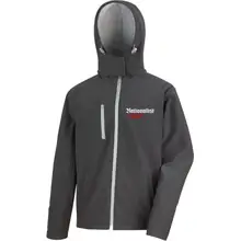 Bestickte Herren Softshell Kapuzenjacke - Nationalist für Heimat, Volk und Vaterland Vorderseite