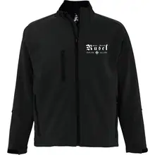 Bestickte Damen Softshelljacke "3-lagig" - Hans Ulrich Rudel, Kreuz Vorderseite