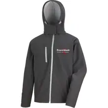 Bestickte Herren Softshell Kapuzenjacke - Deutschland für Familie, Volk und Vaterland - gewählte Variante