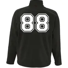 Bestickte Damen Softshelljacke "3-lagig" - 100% White Rückseite