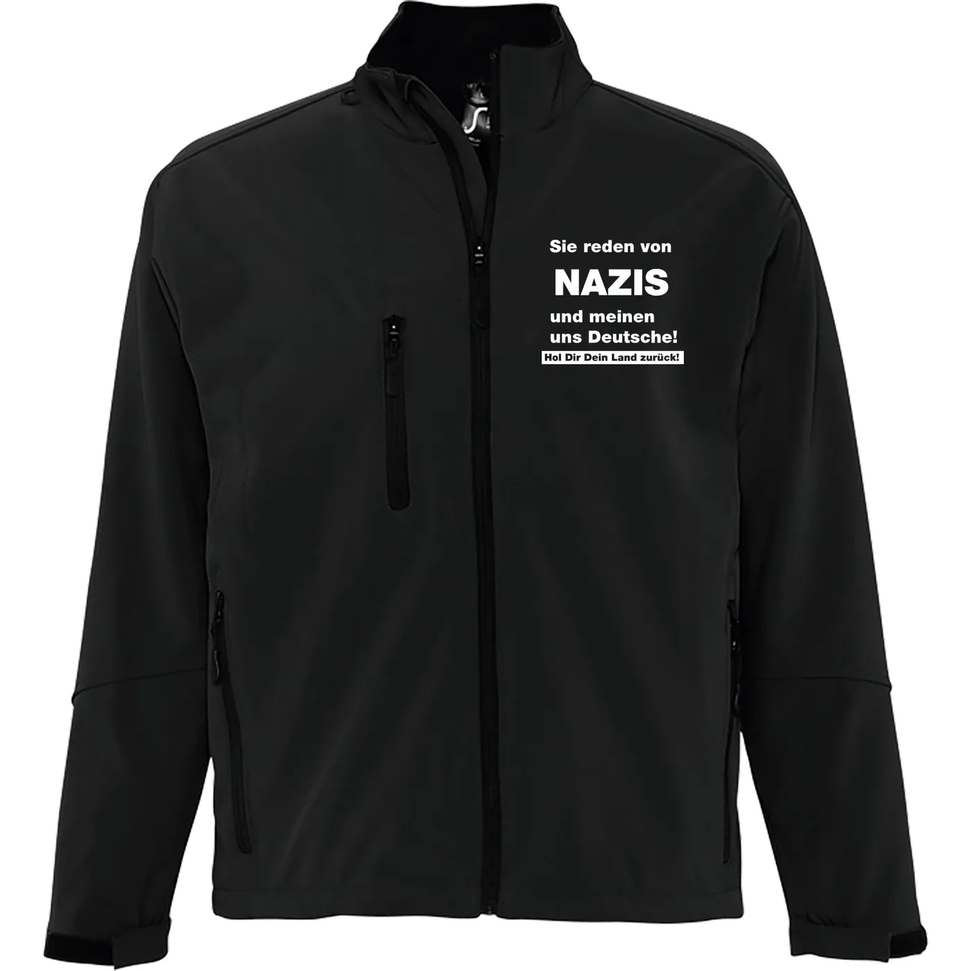 Bestickte Damen Softshelljacke "3-lagig" - Sie reden von Nazis