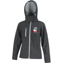 Bestickte Damen Softshell Kapuzenjacke - Consdaple, Adlerkopf 1990 - gewählte Variante