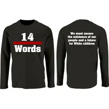 Herren Langarm Shirt - 14 Words Vorder- und Rückseite