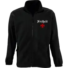 Bestickte Herren Standard Fleecejacke - Heute tolerant morgen fremd im eigenen Land Vorderseite
