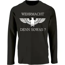 Herren Langarm Shirt - Wehrmacht denn sowas Vorderseite