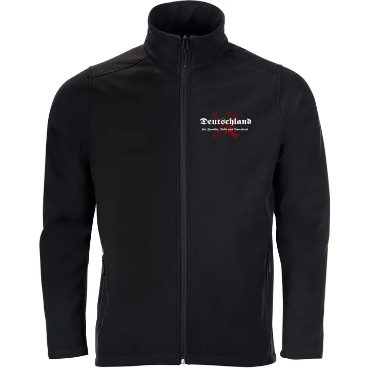 Bestickte Herren Softshelljacke "2-lagig" - Deutschland für Familie, Volk und Vaterland