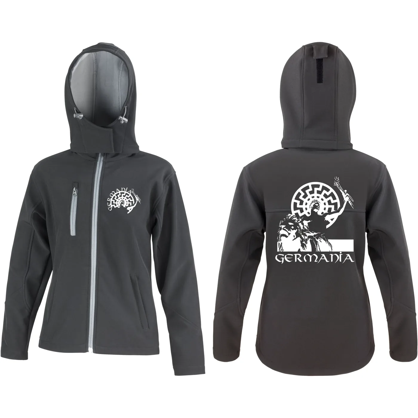 Bestickte Damen Softshell Kapuzenjacke - Germania