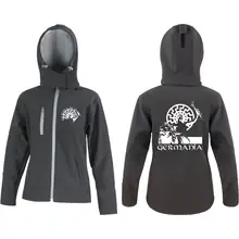 Bestickte Damen Softshell Kapuzenjacke - Germania - gewählte Variante