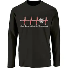 Herren Langarm Shirt - Mein Herz schlägt für Deutschland Vorderseite