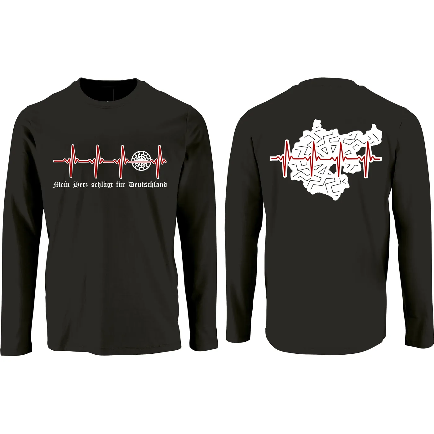 Herren Langarm Shirt - Mein Herz schlägt für Deutschland
