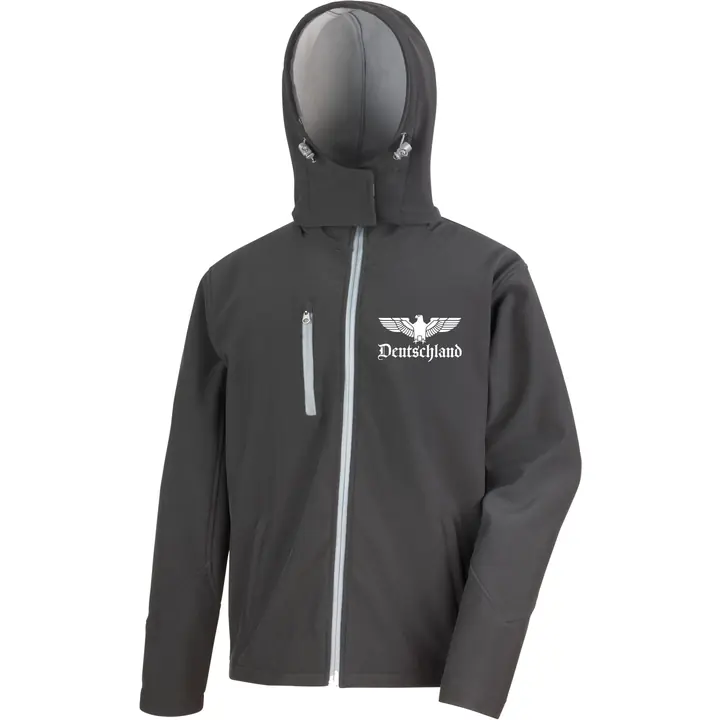 Bestickte Herren Softshell Kapuzenjacke - Adler, Deutschland