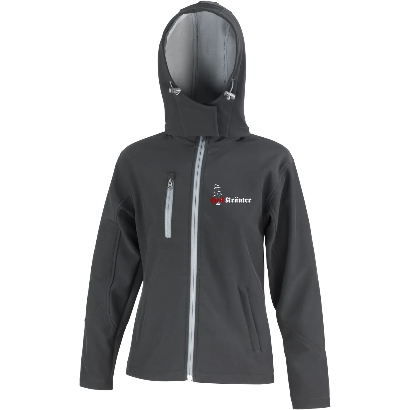 Bestickte Damen Softshell Kapuzenjacke - Heil Kräuter