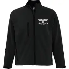 Bestickte Herren Softshelljacke "3-lagig" - Germany, Adler Vorderseite
