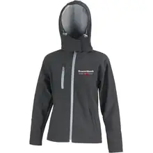Bestickte Damen Softshell Kapuzenjacke - Deutschland für Familie, Volk und Vaterland - gewählte Variante