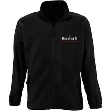 Bestickte Herren Standard Fleecejacke - Ungeimpft, Steckt euch eure Impfung in den Arsch - gewählte Variante