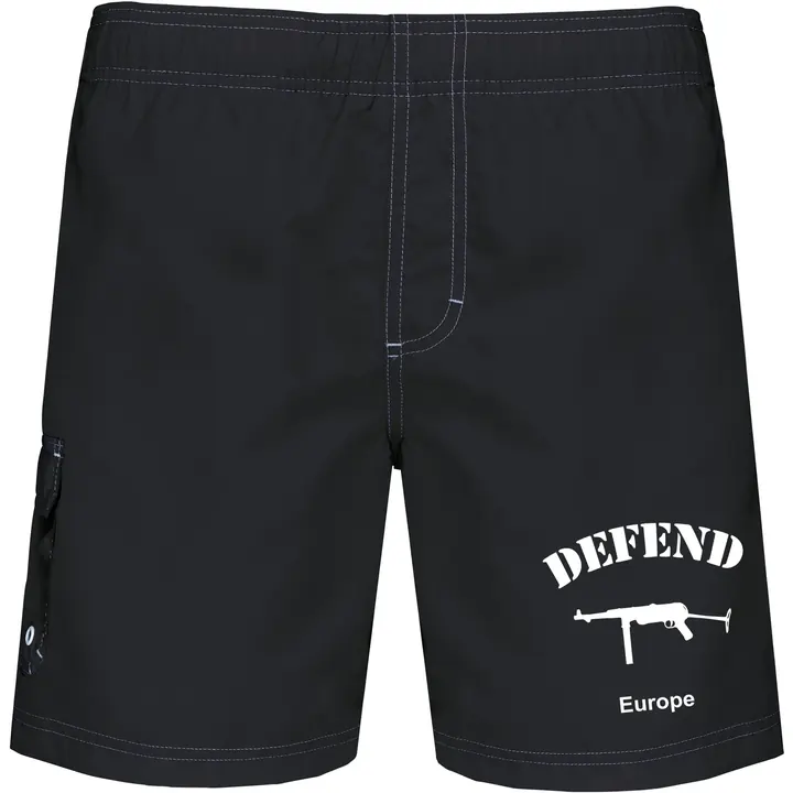 Bestickte Herren Badehose - Defend Europe