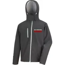 Bestickte Herren Softshell Kapuzenjacke - Nix verstehen, ich deutscher - gewählte Variante