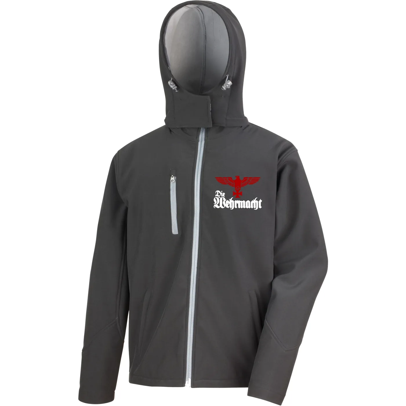 Bestickte Herren Softshell Kapuzenjacke - Die Wehrmacht