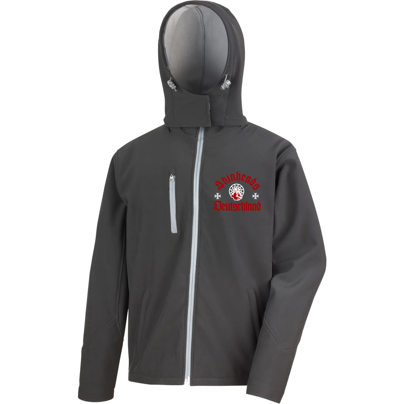Bestickte Herren Softshell Kapuzenjacke - Skinheads Deutschland