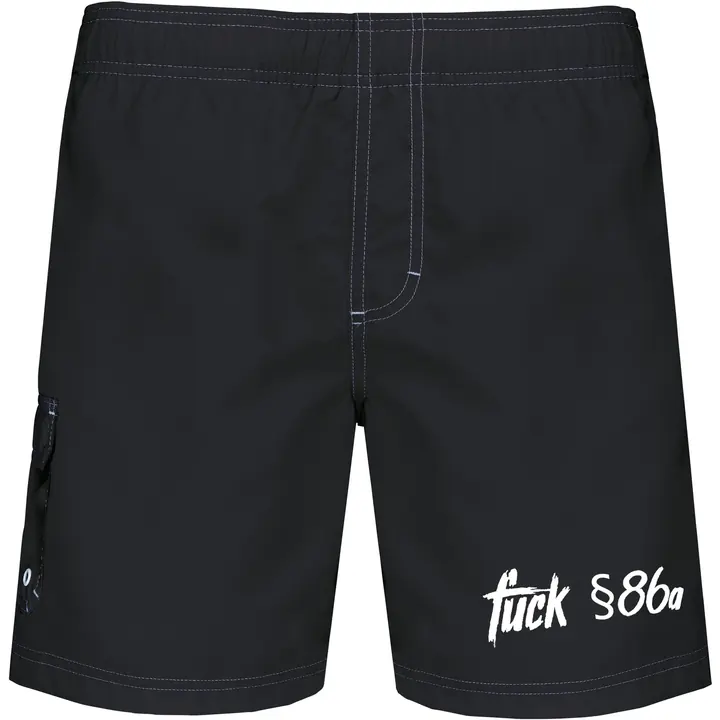 Bestickte Herren Badehose - Fuck 86a
