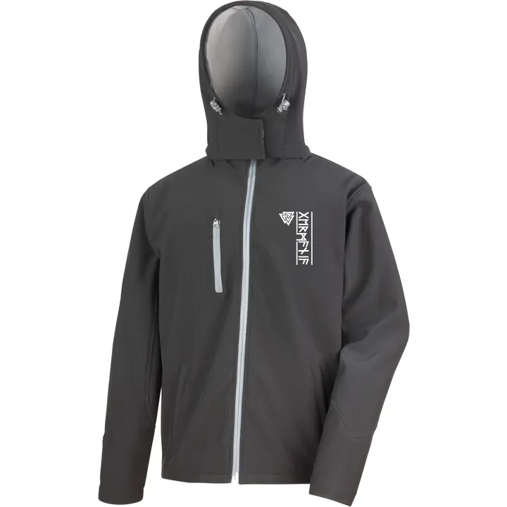 Bestickte Herren Softshell Kapuzenjacke - Germania Runen