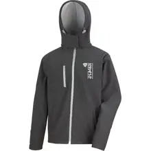Bestickte Herren Softshell Kapuzenjacke - Germania Runen Vorderseite