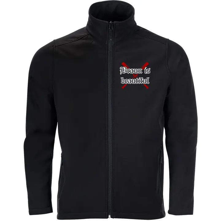 Bestickte Herren Softshelljacke "2-lagig" - Braun is beautiful
