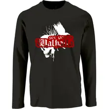 Herren Langarm Shirt - See you in Walhalla, Totenkopf - gewählte Variante