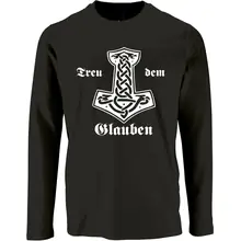Herren Langarm Shirt - Treu dem Glauben Vorderseite