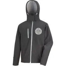 Bestickte Herren Softshell Kapuzenjacke - Schwarze Sonne, Thorhammer - gewählte Variante