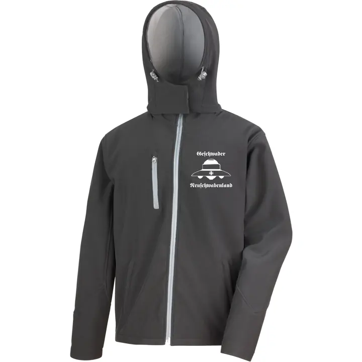 Bestickte Herren Softshell Kapuzenjacke - Geschwader Neuschwabenland