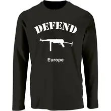 Herren Langarm Shirt - Defend Europe Vorderseite