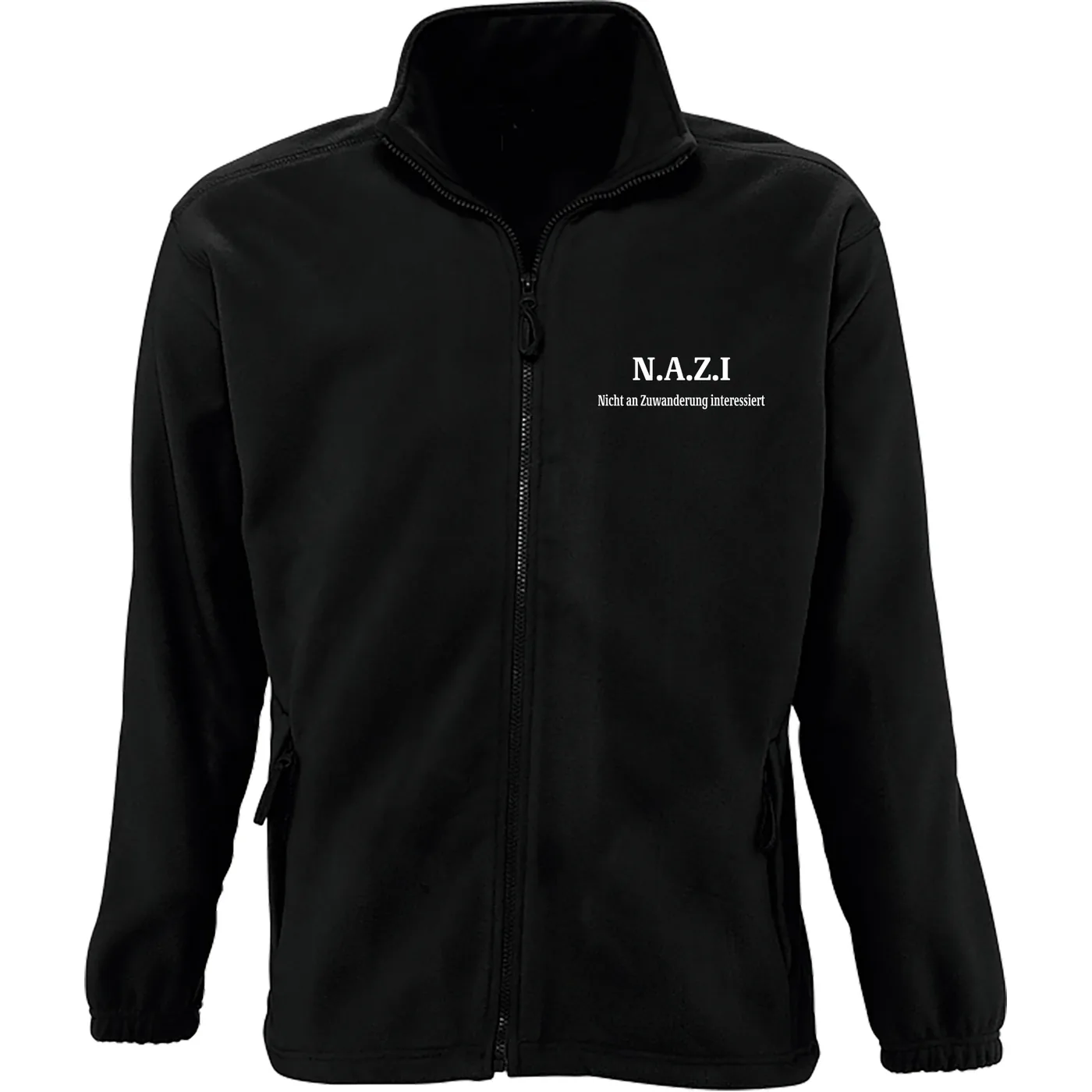 Bestickte Herren Standard Fleecejacke - Nazi nicht an Zuwanderung interessiert