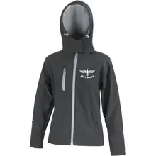 Bestickte Damen Softshell Kapuzenjacke - Germany, Adler Vorderseite