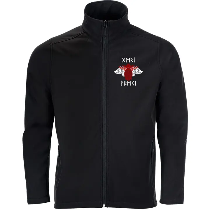 Bestickte Herren Softshelljacke "2-lagig" - Geri und Freki