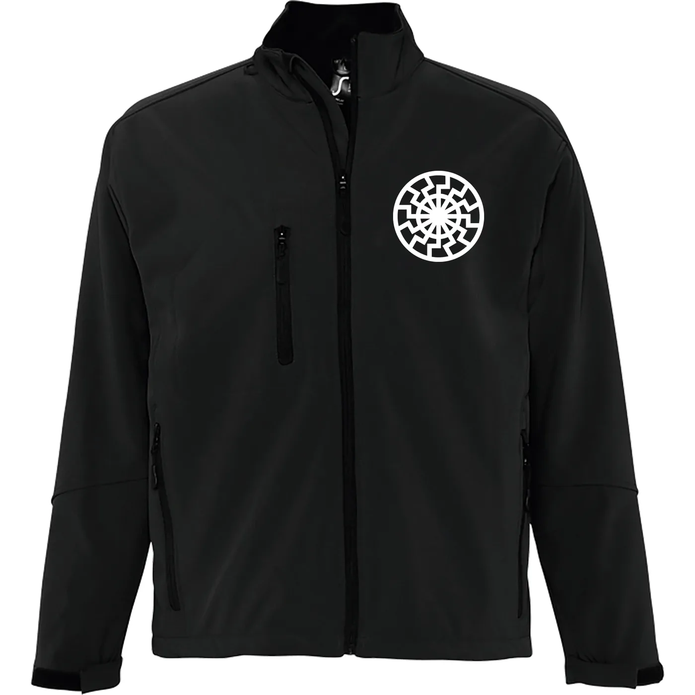 Bestickte Damen Softshelljacke "3-lagig" - Schwarze Sonne
