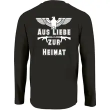 Herren Langarm Shirt - Aus liebe zur Heimat Rückseite