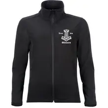 Bestickte Damen Softshelljacke "2-lagig" - Treu den Göttern Vorderseite