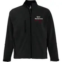 Bestickte Damen Softshelljacke "3-lagig" - Gute Heimreise Vorderseite