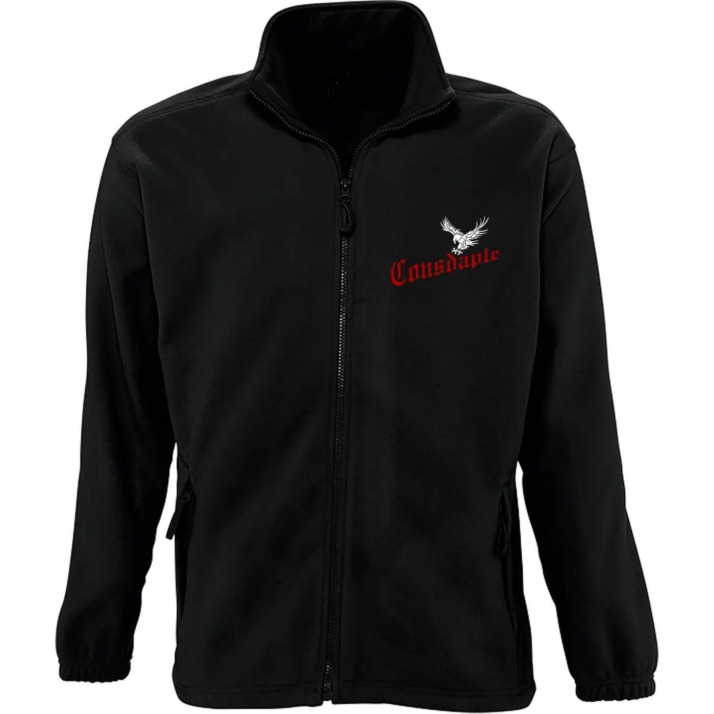 Bestickte Herren Standard Fleecejacke - Consdaple, Adler im Flug