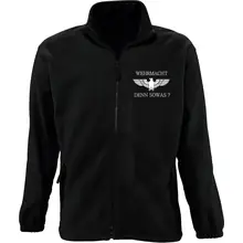 Bestickte Herren Standard Fleecejacke - Wehrmacht denn sowas Vorderseite