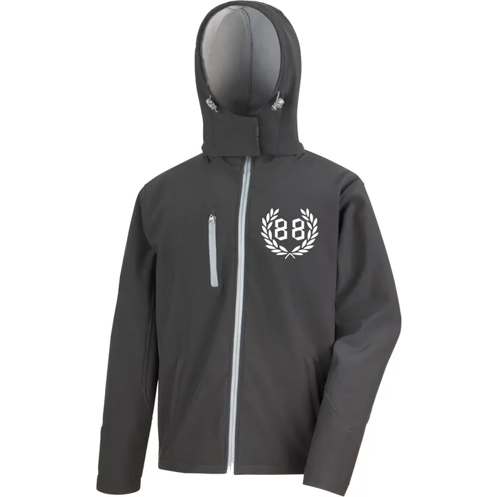 Bestickte Herren Softshell Kapuzenjacke - 88, kranz