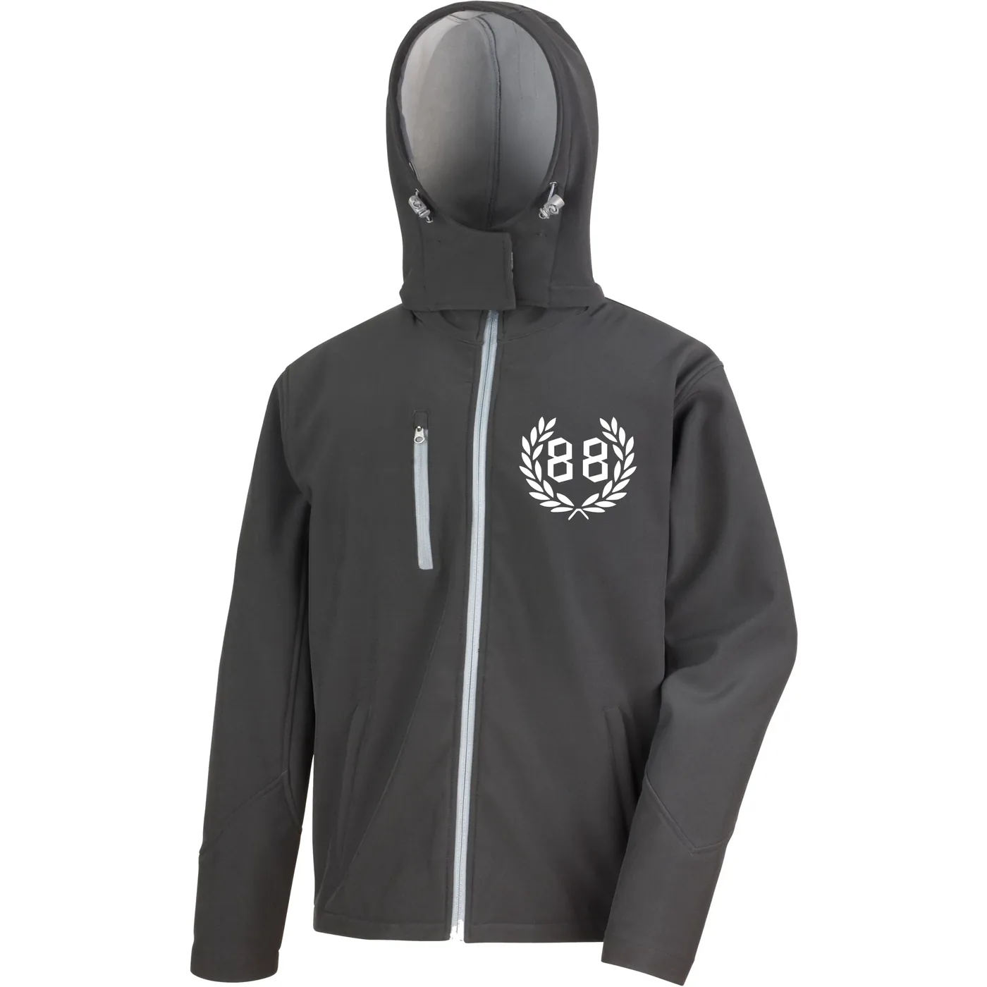 Bestickte Herren Softshell Kapuzenjacke - 88, kranz
